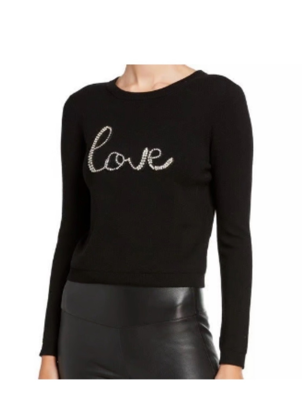 ALICE + OLIVIA Connie "Love" Sweater Size Small - Picture 2 of 6